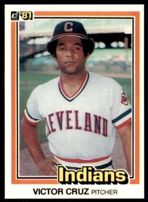 1981 DONRUSS VICTOR CRUZ . CLEVELAND INDIANS #321 - Image 1 of 2