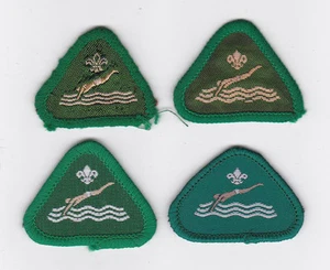 1970-2000 BRITISH/UK SCOUTS - CUB SCOUT SWIMMER S3 INSIGNIA DE COMPETENCIA (4 VAR) - Imagen 1 de 2