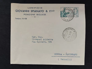 Busta Italia Repubblica Tariffa 25 Lire ISOLATO Flumendosa Mulargia 1958 WB2845 - Picture 1 of 1