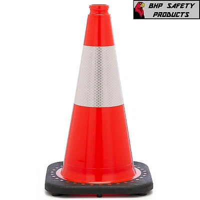 JBC PLASTICS 18" ORANGE SAFETY TRAFFIC/PARKING CONE W/ 3M REFLECTIVE COLLAR JBC REVOLUTION