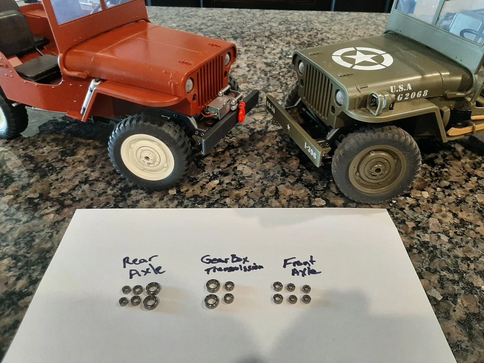 JJRC C8815 1/10 Scale Willys Jeep Upgrades Full Bearings Set - Image 1 of 2