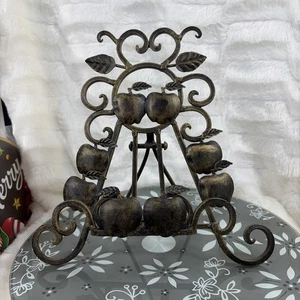 Vintage Kochbuch Kunst Bild Staffelei Apfel Bauernhaus verziert Lehrer/Mama Geschenk 9x9" - Bild 1 von 5