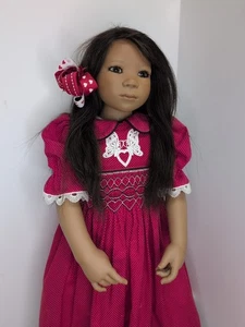 33” Annette Himstedt Doll KIDA 2005 LT 713 Vinyl Brown HH Wig & Partial Outfit - Picture 1 of 24