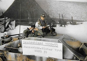 HECKER & GOROS WKHG 39 - PANZERKOMMANDER, GERMANY WINTER 1944 - 1/35 WHITE METAL - Picture 1 of 3