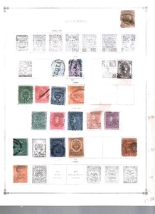 Sammlung, Kolumbien Teil A, Scott Seiten, 1881/1970, Kat 99 $, postfrisch & gebraucht - Bild 1 von 24