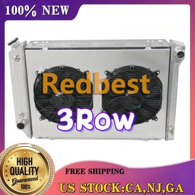 3Row Aluminum Radiator Shroud Fan For 1980-1984 Ford F100 F150 F250 F350 Bronco - Изображение 1 из 4