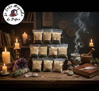 Incenso rituale kit: Erbe magiche & Resine pure per rituali magia verde Wicca - Immagine 1 di 4