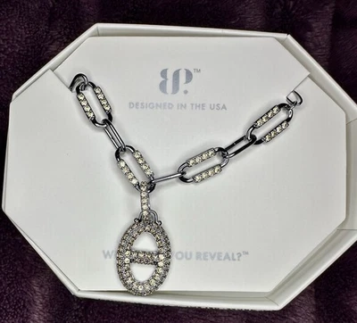 NK64821 Necklace Bomb Party Late Day Glow with Smoky Topaz and Hematite Plating - Image 1 of 3