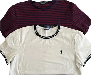 Polo Ralph Lauren Cotton Crew Neck SS Custom Fit T Shirts Boys M(10-12) Lot Of 2 - Picture 1 of 18