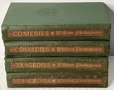 Tragedies and Comedies William Shakespeare 1944 Random House 4 Volume Set Foto 1 de 4