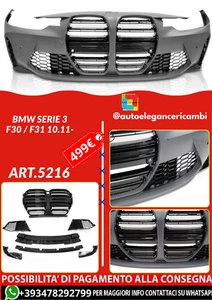 💕ART.5216 PARAURTI ANTERIORI  BMW SERIE 3 F30 / F31 10.11-💕 - Foto 1 di 7