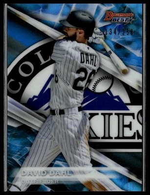 2016 Bowman's Best #TP-32 David Dahl Top Prospects Blue Refractor #/250 - Image 1 of 2