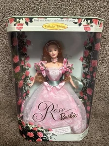 VTG Rose Barbie Doll New 1st in Series Garden of Flowers MATTEL 90s NRFB 22337 - Picture 1 of 3