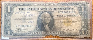 1935-A USA Silver Certificate Europe and North Africa Emergency Note $1 Fr. 2306 - Picture 1 of 2