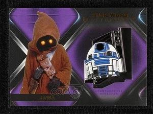 2021 Topps Star Wars Masterwork Character Medallions Purple 45/50 Jawa 06bg - Picture 1 of 3