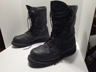 Botas de combate Rocky RB 01-01 de cuero negro aisladas impermeables talla 9W para hombre Foto 1 de 4