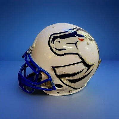 BOISE STATE BRONCOS WHITE SCHUTT XP FULL SIZE REPLICA FOOTBALL HELMET - Image 1 of 4