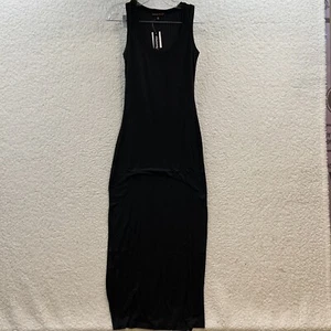 Absolutely Love It Women’s Dress Ribbed Black Tank Form Fitting Slits Size M NWT - Picture 1 of 12