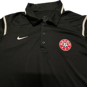 Nike Dri-Fit Golf Polo Shirt Mens XL Short Sleeve Athletic Black Polyester - Picture 1 of 9