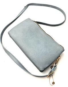 8" Versona Purse blue mini handbag wallet crossbody shoulder or clutch zipper - Picture 1 of 6