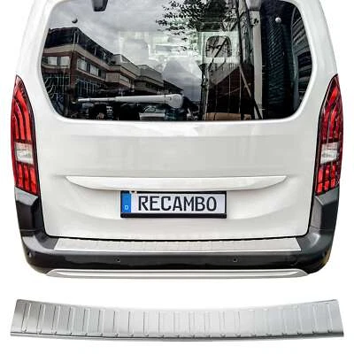 Protector de borde de carga acero inoxidable mate adecuado para Opel Combo E | BJ a partir de 2018> - Imagen 1 de 4