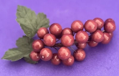 Vintage Lot of 17 Wooden Grape Clusters  5” Czechoslovakian SALE! - Image 1 of 4