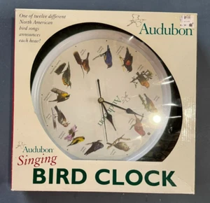 Audubon Singing Bird Clock - 8'' Green Mark Feldstein - Picture 1 of 1