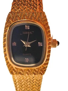 Vintage Xavier Masterpiece Diamond Women’s Quartz Watch Gold Tone  - Picture 1 of 5