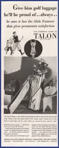 Vintage 1933 TACCO Chiusura Slide Bagaglio Golf Effimera Stampa Anni '30 Annuncio - Foto 1 di 1