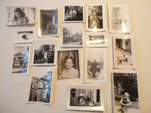 16 1940's - 1950's B&W Glossy Snapshots Photos Family & Friends - Picture 1 of 7
