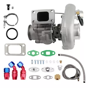 Turbo T04e T3 A/r .63 400+hp Stage Iii Boost + Turbina de línea de alimentación/drenaje de aceite - Imagen 1 de 11