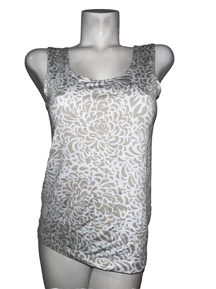 Camiseta sin mangas CHICO'S para mujer talla M (1) beige blanco nailon spandex cami sin mangas Foto 1 de 4