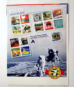 USPS Celebrate the Century 1960s Sealed "Rebellious Sixties & Man on the Moon" - Picture 1 of 8