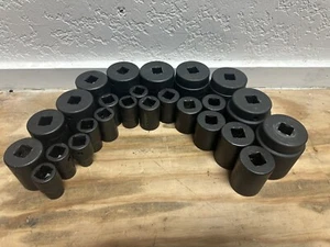 Snap On 25pc 1/2" Drive 6 Point Metric Flank Shallow Impact Socket Set 325IMM - Picture 1 of 1