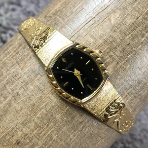 Elgin Women EK608-007 Fashion Gold Tone Hexagon Quartz Analog 16mm Watch 6 3/4" - Picture 1 of 12