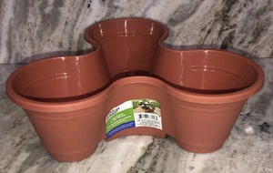 SHIP24HRS-3 Tier Mini Garden Indoor Outdoor Stackable Plastic Planter Terracotta - Picture 1 of 12