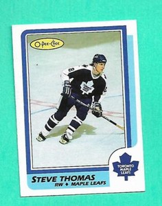(1) STEVE THOMAS 1986-87 O-PEE-CHEE # 245 LEAFS ROOKIE NM CARD (W7449)  