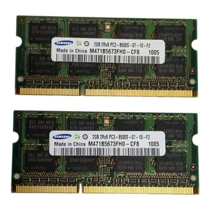 Samsung RAM 4GB 2x2GB Kit 2Rx8 PC3-8500S-07-10-F2 M471B5673FH0-CF8 #1208 - Bild 1 von 1