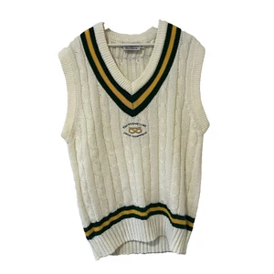 Readers Staffordshire Clubs Cricket Championship Vintage Knit Vest Men's Size XL - Picture 1 of 6