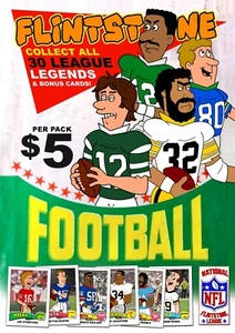 Chris 51 custom trading card pack Flintstones Football Funnies NFL satire art - Picture 1 of 11