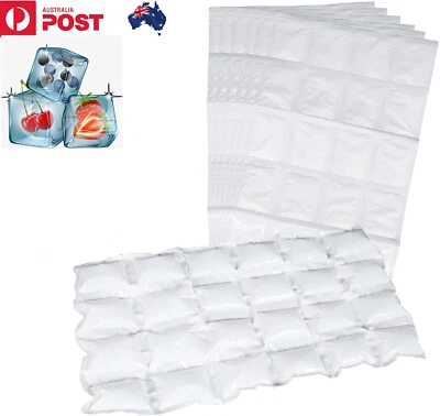 AU Reusable Dry Ice Packs Cold Packs Gel For Shipping Cooler Lunch Bags BBQ Fish - image 1 of 4