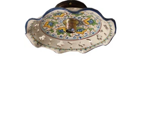 SPOT APPLIQUE PLAFONIERA A 1 LUCE D.30 COLLEZIONE CERAMICA FIORE - Imagen 1 de 1