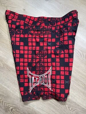 Pantalones Cortos Tapout Para Hombre Talla 36 Ejército Cuadros Boxeo Entrenamiento Artes Marciales Foto 1 de 4