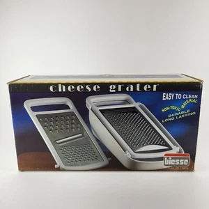 Vintage Cheese Grater Italy 1980s Grater set with two blades With Container  - Picture 1 of 7