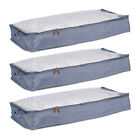 opberghoes dekbed - set van 3- tegen stof - met rits - opbergbox onder bed