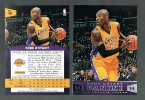 2013/14 Panini NBA Basketball KOBE BRYANT Lakers/Lower Merion #99 *QTY AVAILABLE