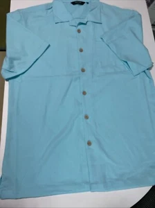 Kenneth Cole Light Blue Short Sleeve Button Down Men’s Shirt. XXL. Light. NWOT - Picture 1 of 6