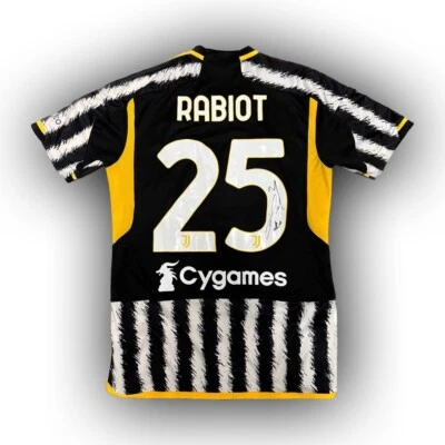 Juventus FC - Adrien Rabiot - Maglia Home Da Store 23/24 con firma Autografa - Immagine 1 di 4