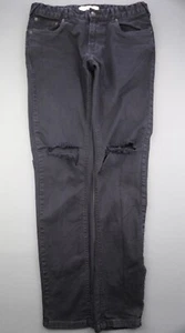 Pantalones de mezclilla ajustados desgastados elásticos oscuros de Zara para hombre talla 30 (Sr 31x29) - Imagen 1 de 8