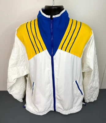 Izod Womens Retro Full Zip Windbreaker Quilted Jacket Performance White Sz L NWT - Image 1 of 4